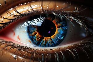 Techno-optical abstraction, Abstract high-tech eye concept captures futuristic essence photo