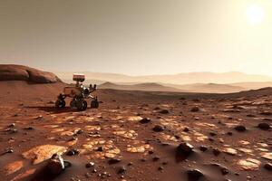 Inquisitive rover charts Mars' realm, propelling space exploration forward AI Generated photo