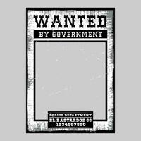 Westerm wanted poster template vector