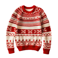 Natal feio suéter isolado. ilustração ai generativo png