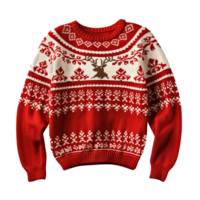 Weihnachten hässlich Sweatshirt isoliert. Illustration ai generativ png