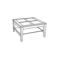 Coffee Table furniture minimalist logo, vector icon illustration design template