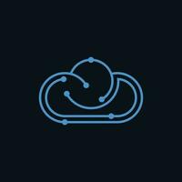Cloud Tech Logo Design Vector, element graphic illustration design template vector
