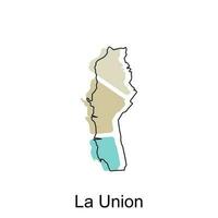 Map of La Union modern design, Philippines map illustration vector Design Template