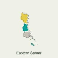 Map of Eastern Samar geometric design, World Map International vector template with outline graphic sketch style isolated on white background