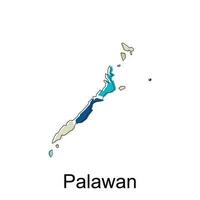 mapa de palawan moderno diseño, Filipinas mapa ilustración vector diseño modelo