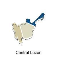 vector mapa de central luzon moderno describir, alto detallado vector Filipinas mapa ilustración vector diseño modelo