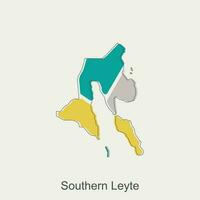 Map of Southern Leyte modern design, Philippines map illustration vector Design Template