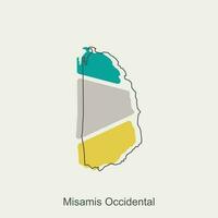 Map of Misamis Occidental modern design, Philippines map illustration vector Design Template