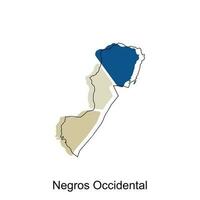 vector map of Negro Occidental modern outline, High detailed vector Philippines map illustration vector Design Template