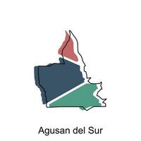 Map of Agusan Del Sur modern design, Philippines map illustration vector Design Template