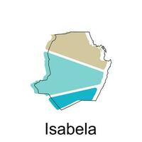 Map of Isabela colorful modern geometric vector design, World map country vector illustration template