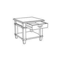 mueble línea sencillo mueble diseño, elemento gráfico ilustración modelo vector