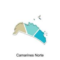 Map of Camarines Norte modern design, Philippines map illustration vector Design Template