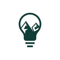 Bulb mountain logo design illustration template design, suitable for your company vector