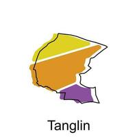 vector map of Tanglin colorful illustration template design on white background