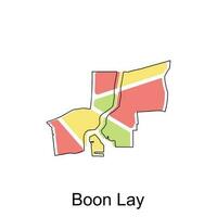 vector map of Boon Lay colorful illustration template design on white background