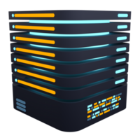 3d server icona. computer server 3d rendere icona. nube informatica. 3d rendere illustrazione png