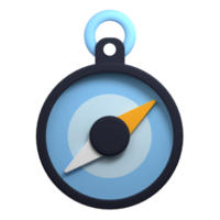 Compass 3d render icon. Navigation compass icon. 3d render illustration png