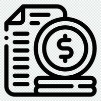 Budget Icon. Digital marketing concept. Outline icon vector