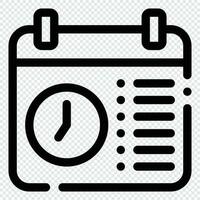 Schedule Icon. Digital marketing concept. Outline icon vector