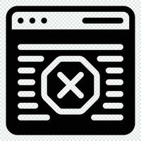 Ad Blocker Icon. Digital marketing concept. Outline icon vector