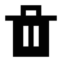 Trash icon. Suitable for website UI design vector