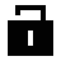 Unlock icon. Suitable for website UI design vector