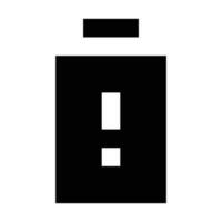 Empty Battery icon. Suitable for website UI design vector