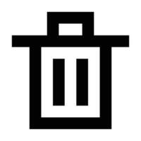 Trash icon. Suitable for website UI design vector