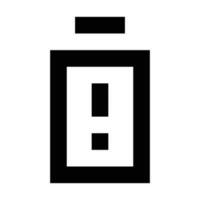 Empty Battery icon. Suitable for website UI design vector