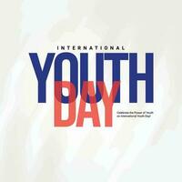 Happy international youth day social media design banner template, young generation vector