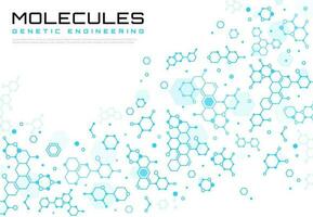 Molecule background with science molecular pattern vector
