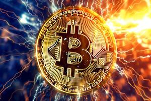 Bitcoins lightning network, Rapid transactions in decentralized finance DeFi photo