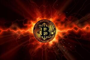 DeFis efficient bitcoin transaction system, Lightning network in digital form photo