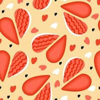 Vector seamless abstract pattern with decorative colorful hearts