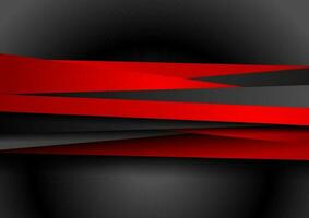 Contrast red black tech abstract corporate background vector