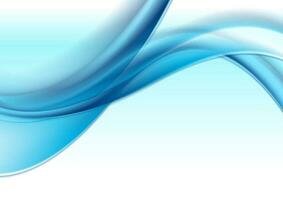 Abstract blue soft iridescent waves background vector