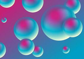 Bright blue and purple bubbles abstract background vector