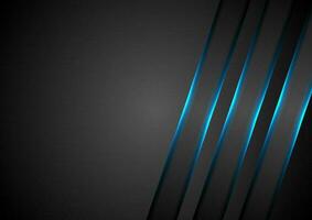 Blue glowing stripes abstract tech background vector