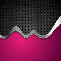 Abstract tech corporate background with metallic wave vector