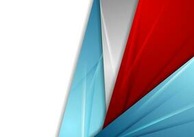 Blue and red abstract corporate glossy background vector