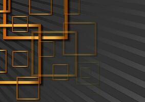 Abstract geometrical background with bronze squares vector