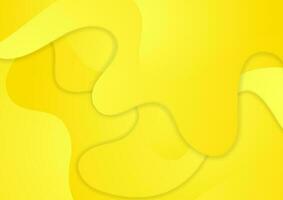 Bright yellow corporate wavy abstract background vector