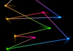 Abstract colorful neon laser lines background vector