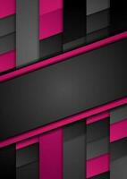 Pink and black hi-tech abstract geometric background vector