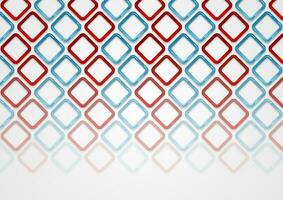 Red blue squares abstract tech pattern background vector