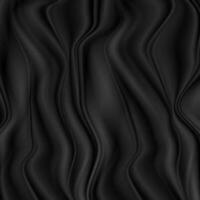 Black soft curved waves abstract background vector