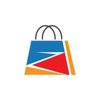 Shopping bag illustration logo vector