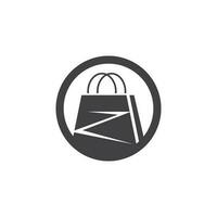 Shopping bag illustration logo vector